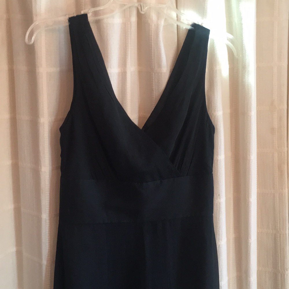 Worn once, short, black, sleeveless v-neck dress
